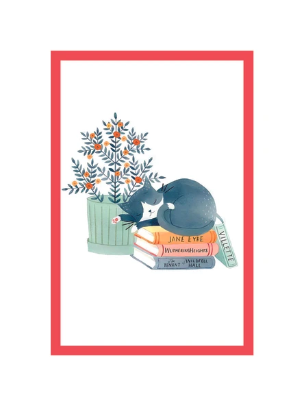 Sevimli Kedi Çizimli Dekoratif Kartpostallar ve Hediye Not Kartları  10 x 15 cm ürün görseli