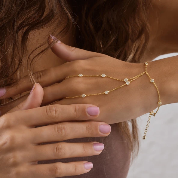 925 ayar gümüş zirkon taş atlamalı açık parmak şahmeran - 5