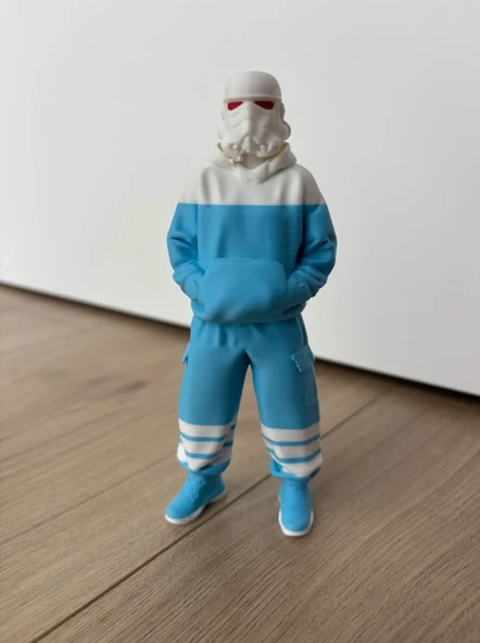 Stormtrooper Figür  Sokak Modası Temalı Dekoratif Biblo, Şehir Stili Kasklı Karakter Modeli