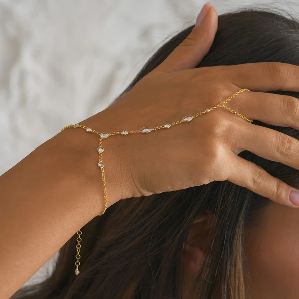 925 ayar gümüş mekik damla ve yuvarlak zirkon taşlı şahmeran