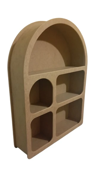 MDF Dekoratif Kahve Köşesi Rafı - Duvara Monte Edilebilir - Çok Amaçlı Raf