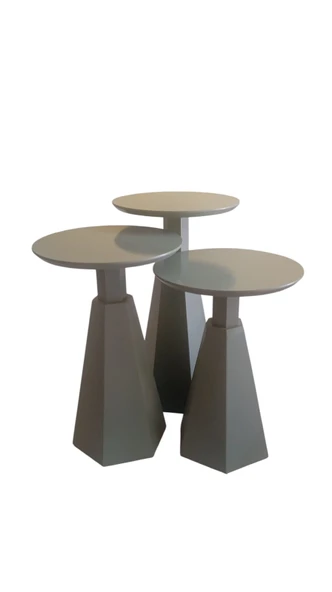 MDF Boyalı 3'lü Sehpa Seti