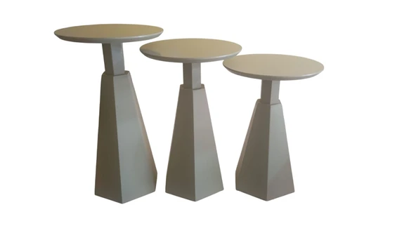 MDF Boyalı 3'lü Sehpa Seti - 2