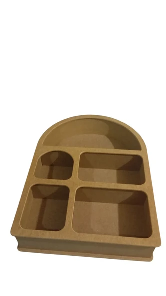 MDF Dekoratif Kahve Köşesi Rafı - Duvara Monte Edilebilir - Çok Amaçlı Raf - 6