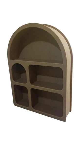 MDF Dekoratif Kahve Köşesi Rafı - Duvara Monte Edilebilir - Çok Amaçlı Raf - 3