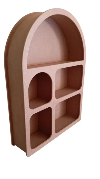 MDF Dekoratif Kahve Köşesi Rafı - Duvara Monte Edilebilir - Çok Amaçlı Raf - 5