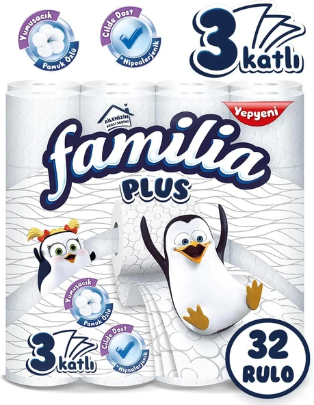 Familia Plus 3 Katlı Tuvalet Kağıdı 32'li 1 Paket (1 x 32 Adet) ürün görseli
