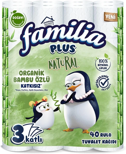 Familia Plus Natural 40'lı Tuvalet Kağıdı ürün görseli 1