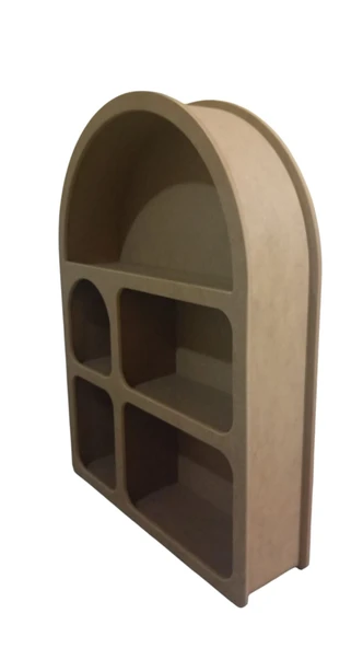 MDF Dekoratif Kahve Köşesi Rafı - Duvara Monte Edilebilir - Çok Amaçlı Raf - 2