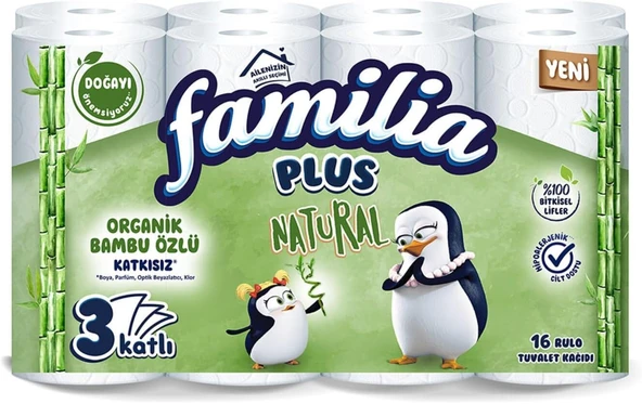 Familia Plus Natural Tuvalet Kağıdı 16 Lı ürün görseli