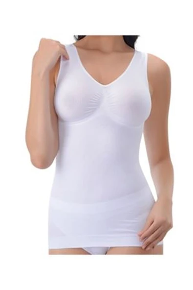 Beyaz Kadın Dikişsiz Atlet Korse ürün görseli