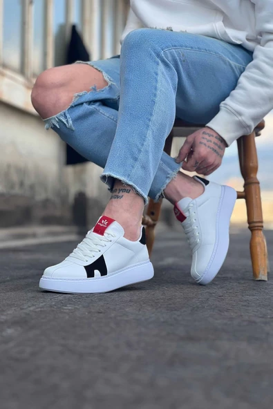 Beyaz Siyah Erkek Casual Ayakkabı - 2