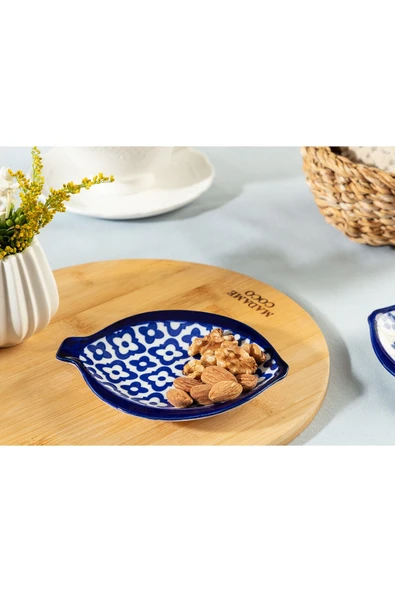 Rêve Bleu Tuyau Mini Tabak - Mavi - 10x8,5x1,5 Cm ürün görseli 1