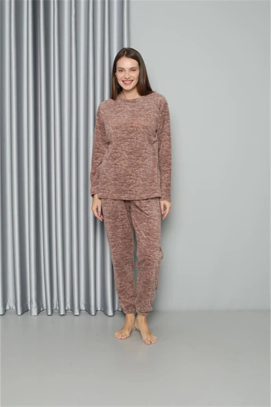 Moda Çizgi Welsoft Polar Kadın Pijama Takımı 8519 - 4