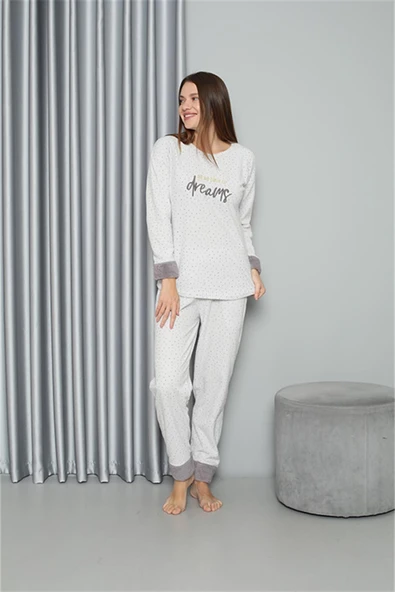 Moda Çizgi Welsoft Polar Kadın Pijama Takımı 8515 - 3
