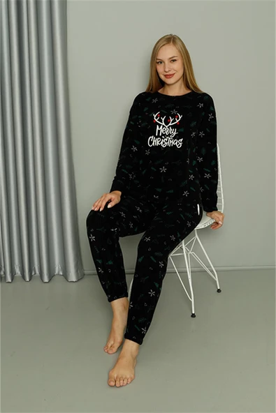 Moda Çizgi Welsoft Polar Kadın Pijama Takımı 8514 - 3