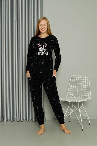 Moda Çizgi Welsoft Polar Kadın Pijama Takımı 8514 - 2