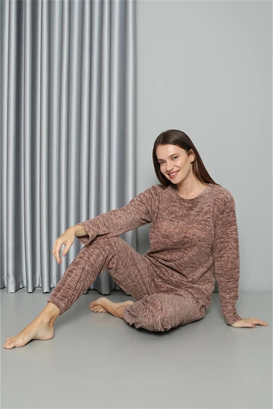 Moda Çizgi Welsoft Polar Kadın Pijama Takımı 8519 - 5