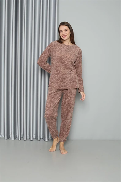Moda Çizgi Welsoft Polar Kadın Pijama Takımı 8519 - 3