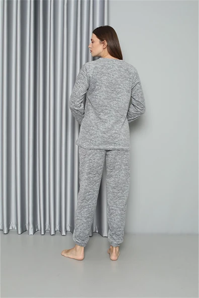 Moda Çizgi Welsoft Polar Kadın Pijama Takımı 8518 - 4