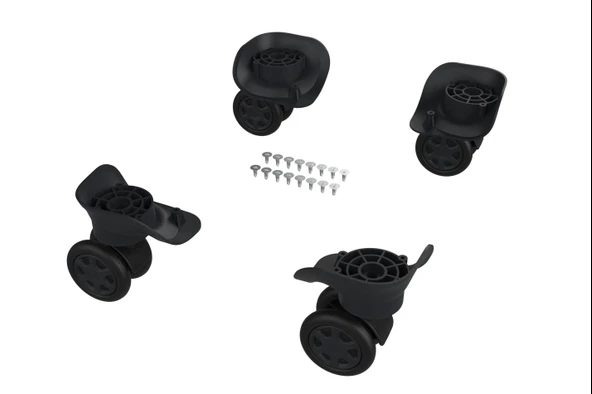 Keo-Plus ABS Valiz Tekerleği Çift Teker Siyah Renk ürün görseli