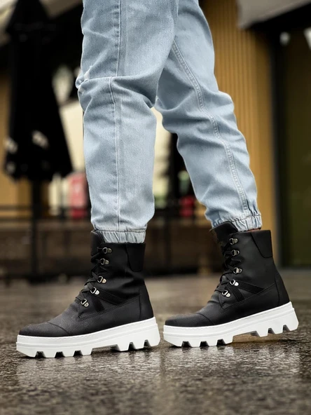 Erkek Spor Bot B Siyah (Beyaz Taban) - 4