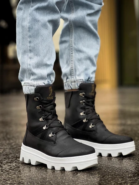 Erkek Spor Bot B Siyah (Beyaz Taban) - 6