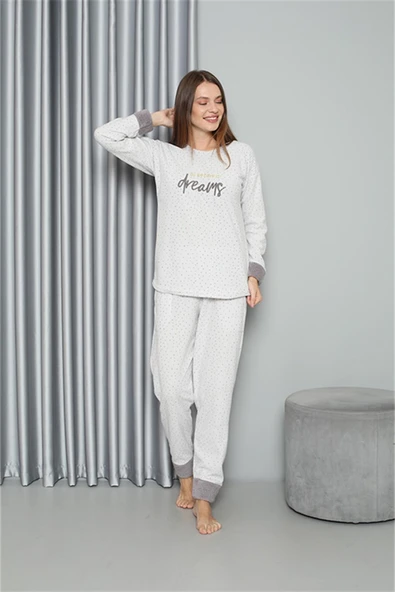 Moda Çizgi Welsoft Polar Kadın Pijama Takımı 8515 - 2
