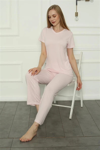 Moda Çizgi Kadın Penye Pijama Takım 4157 - 3