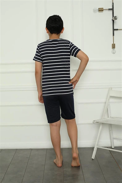 Moda Çizgi Aile Penye Şortlu Pijama Takım (baba - oğul ) 50117 Ayrı Ayrı Satılır . Fiyatları Farklıdır - Resim 8