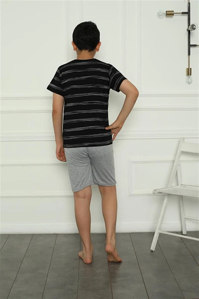 Moda Çizgi Aile Penye Şortlu Pijama Takım (baba - oğul ) 50115 Ayrı Ayrı Satılır . Fiyatları Farklıdır - Resim 8