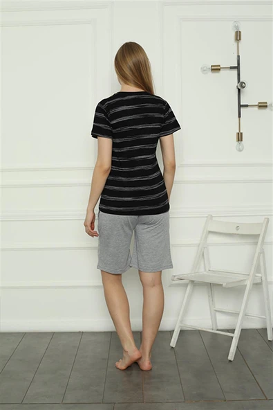 Moda Çizgi Aile Penye Şortlu Pijama Takım (anne - kız ) 50115 Ayrı Ayrı Satılır . Fiyatları Farklıdır - Resim 5