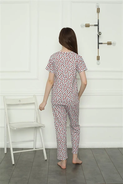 Moda Çizgi Anne Kız Aile Penye Pijama Takım Ayrı Ayrı Satılır. Fiyatları Farklıdır 50119 - Resim 6