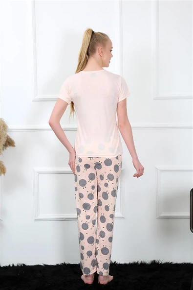Moda Çizgi Kadın Kısa Kol Pijama Takım 20410 - 4