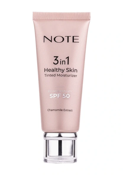 Note Cosmetics Cosmetics 3 in 1 Healthy Skin Tinted Moisturizer SPF50 Renk Ton Eşitleyici Aydınlatıcı Krem 30 ML - 3