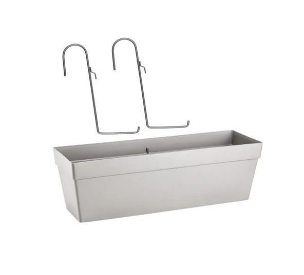 Omnipazar SO-YB02A Askılı Yalı Balkon Saksı 10.8 lt Kirli Beyaz 3 Adet - Resim 3