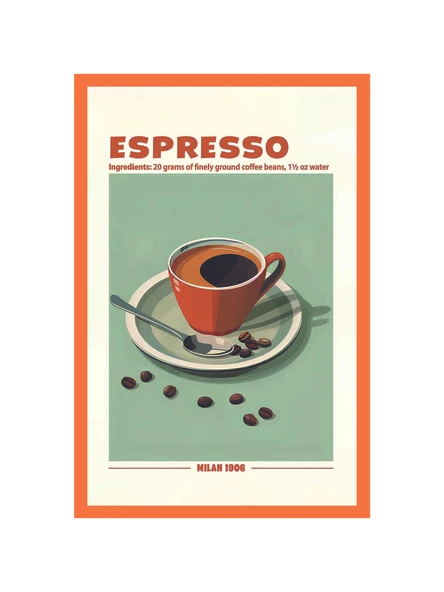 Espresso Milano 1906 Hediye Not Kartı & Kartpostal  Özgün Espresso Tarifi  10x15 cm - 1
