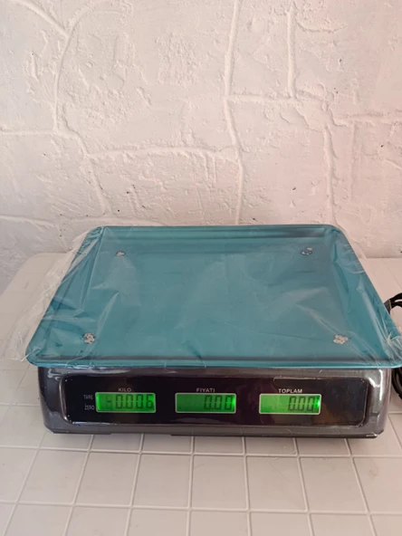 PROFESYONEL MODEL 40 KG TERAZİ-METAL ÖN PANEL-FİYAT HESAPLI TARTI-HEM PİLLİ ŞARJLI-2 YIL GARANTİLİ - 3