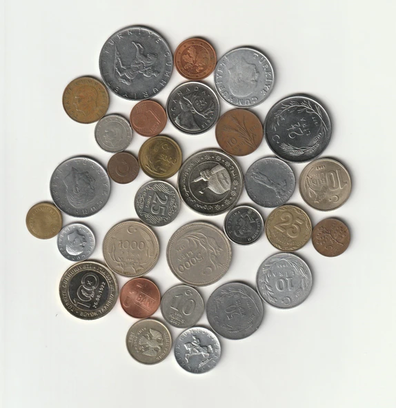 Escoines Koleksiyon 39963687339e180d8e 30 Adet Madeni Koleksiyon Başlangıç seti Yerli/Yabancı Paralar ürün görseli 1