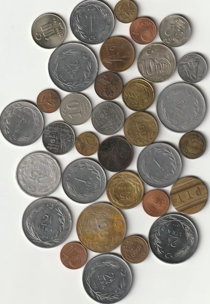 Escoines Koleksiyon 368605c18c1f61 Yerli/Yabancı Koleksiyon Başlangıç seti 33Adet Eski Madeni/Jeton - Resim 4