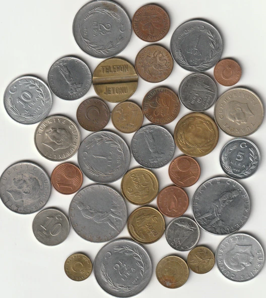 Escoines Koleksiyon 368605bdf191bb Yerli/Yabancı Koleksiyon Başlangıç seti 33Adet Eski Madeni/Jeton - Resim 2