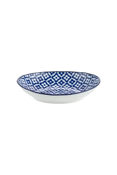 Madame Coco Rêve Bleu Tuyau Oval Tabak - Mavi - 19,5x16,5 Cm - Resim 2