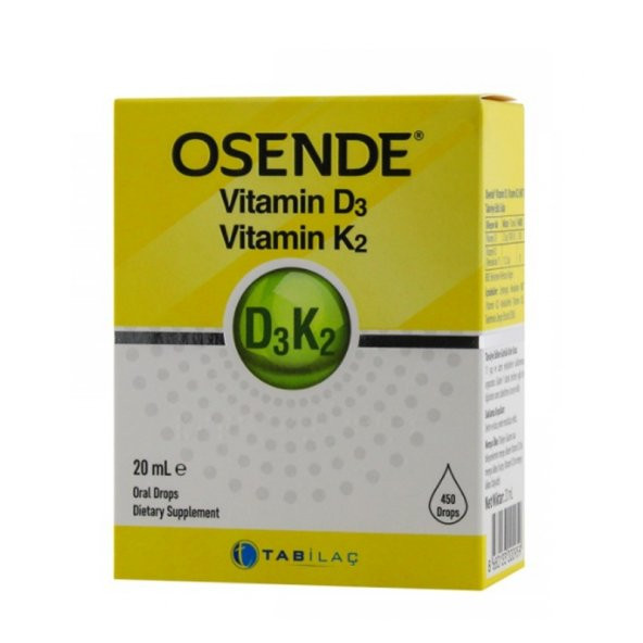 Osende Vitamin D3K2 Takviye Edici Gıda 20 ml