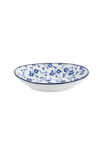 Madame Coco Rêve Bleu Graine Oval Tabak - Mavi - 19,5x16,5 Cm ürün görseli 1