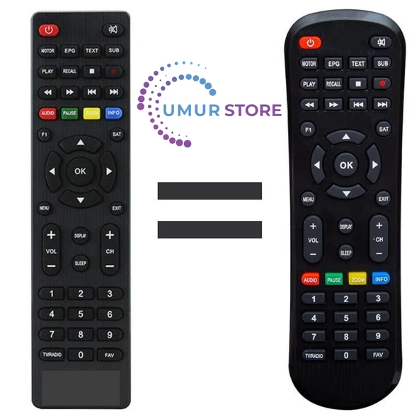 Korax Hitech Mini HD Uydu Alıcı Kumandası ürün görseli 1