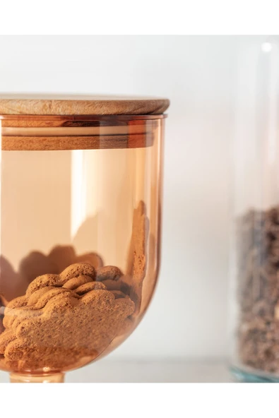 Madame Coco Marion Ahşap Kapaklı Saklama Kabı 900ml - Resim 3