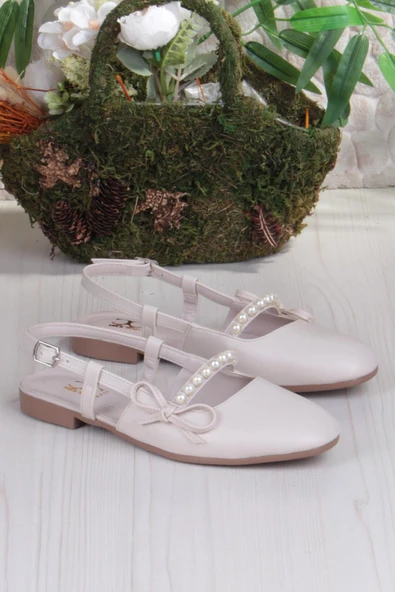 Fort 251 Ceyn İnci Toka Detaylı Şık Ev İş Ofis Rahat Günlük Ayakkabı Kadın Babet - Resim 10