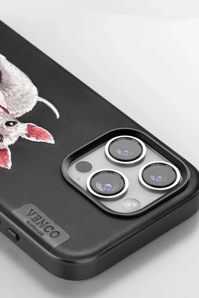 iPhone 16 Pro Max Perma Desenli Kapak - Siyah - 2