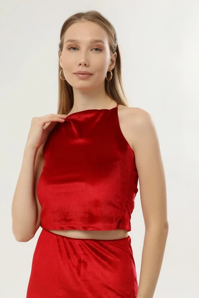 DRR Moda Lastikli Kadife Büstiyer - 2