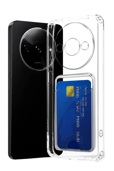 Xiaomi Redmi A3 4G Kılıf Kart Şeffaf Silikon - Şeffaf